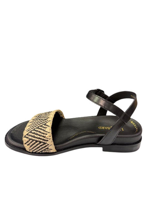 Jax & Bard Women's Ambitious Beige Raffia Black